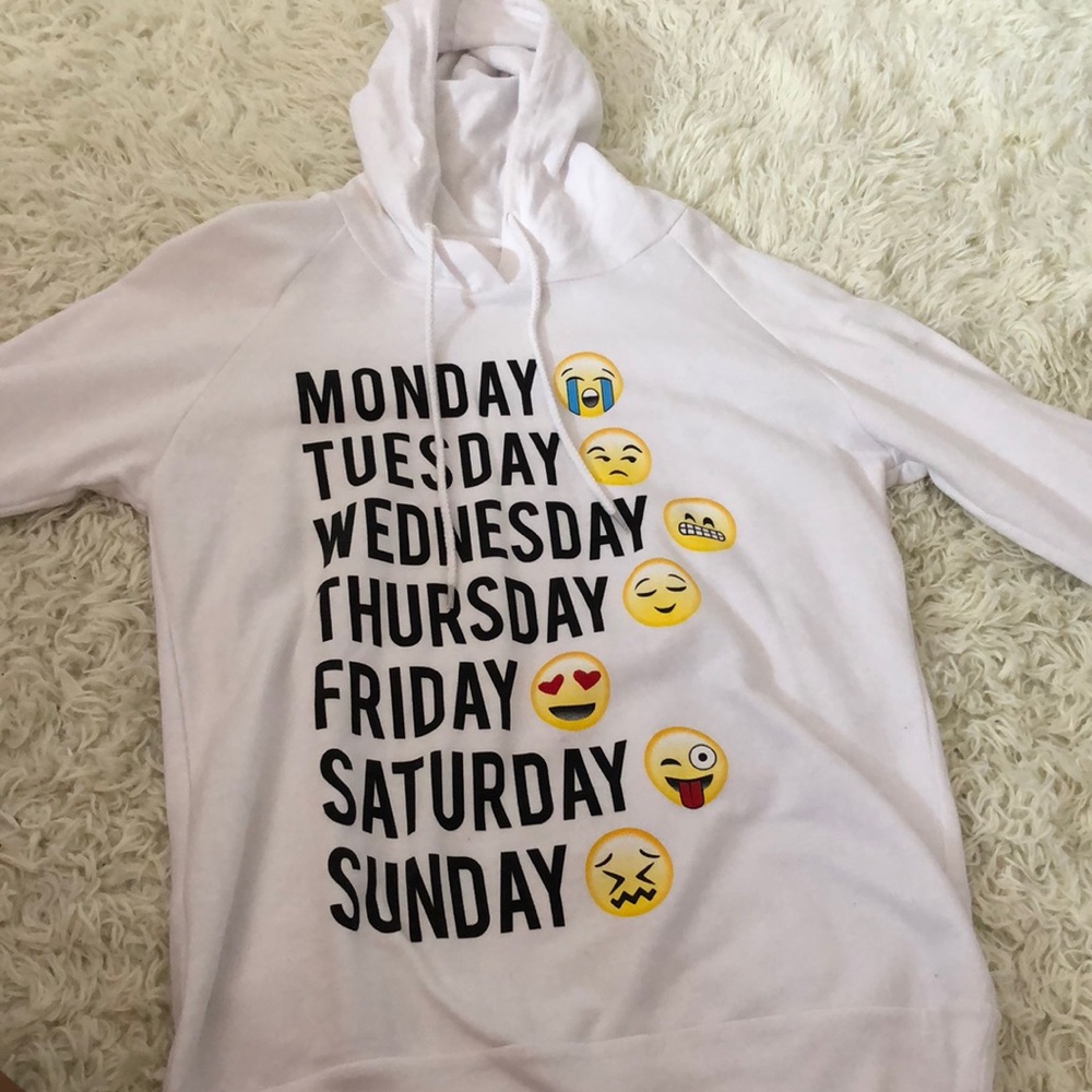 white emoji sweatshirt